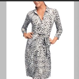 Cabi Printed Jersey Knit Dress Optional Belt Small